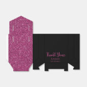 75th Birthday Hot Pink Glitter Zwart Dank U Bedankdoosjes (Uitgevouwen)