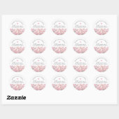 75th Birthday January Birth Flower Custom Favor Ronde Sticker (Vel)