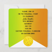 75th Birthday Pickleball Party Kaart (Achterkant)