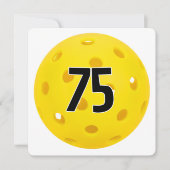 75th Birthday Pickleball Party Kaart (Voorkant)
