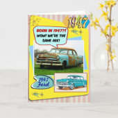 75th Birthday! Same age as this 1947 Chevy! Kaart (Gele Bloem)