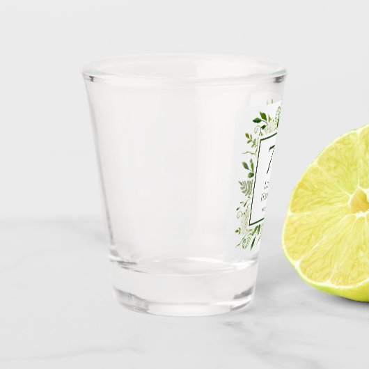 75th Birthday White Hydrangeas Shot Glas (Links)