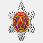 75th Field Artillery Brigade   Tin Sneeuwvlok Ornament (Rechts)