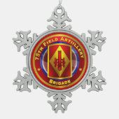 75th Field Artillery Brigade   Tin Sneeuwvlok Ornament (Voorkant)