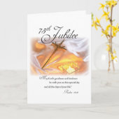 75th Jubilee Religieus Leven, Nun, Kruiskaars Kaart (Gele Bloem)