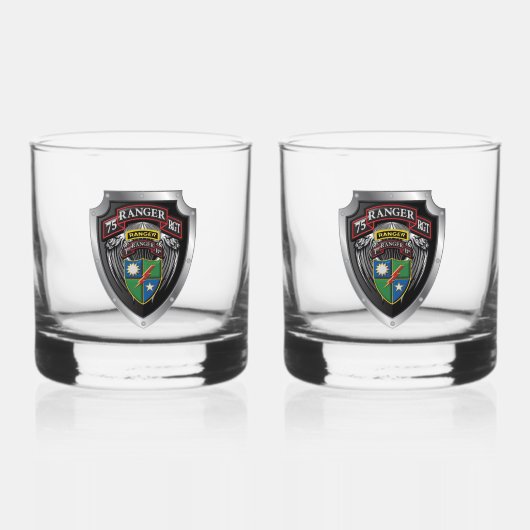 75th Ranger Regiment 1e Bataljon Whisky Glas (Voorkant)