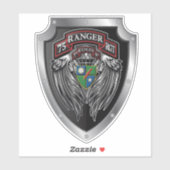 75th Ranger Regiment 1st Bat "Rangers leiden de we Sticker (Vel)