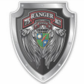 75th Ranger Regiment 1st Bat "Rangers leiden de we Sticker (Voorkant)