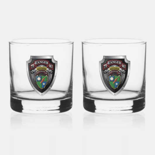 75th Ranger Regiment 1st BAT Whisky Glas (Voorkant)