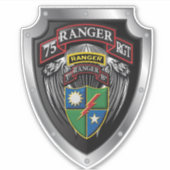 75th Ranger Regiment 3rd Bat "Rangers leiden de we Sticker (Voorkant)