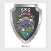 75th Ranger Regiment 3rd Bat "Rangers leiden de we Sticker (Vel)