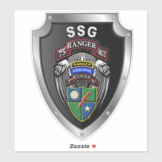 75th Ranger Regiment 3rd Bat "Rangers leiden de we Sticker (Vel)
