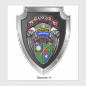 75th Ranger Regiment 3rd Bat "Rangers leiden de we Sticker (Vel)