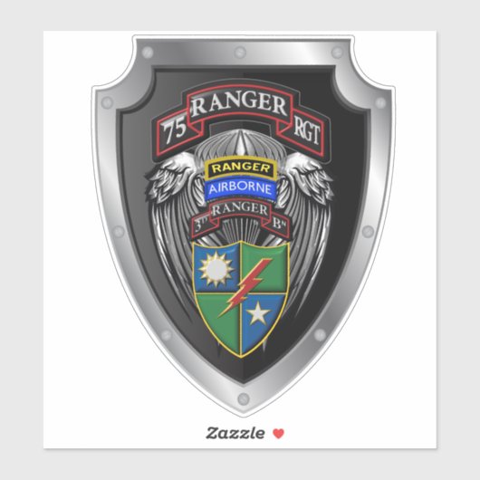 75th Ranger Regiment 3rd Bat "Rangers leiden de we Sticker (Vel)