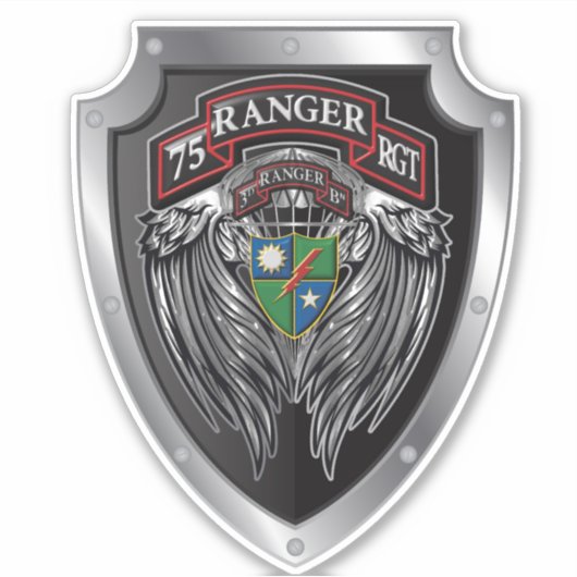 75th Ranger Regiment 3rd Bat "Rangers leiden de we Sticker (Voorkant)