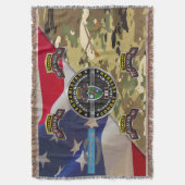 75th Ranger Regiment Afghanistan Veteran Deken (Voorkant Verticaal)