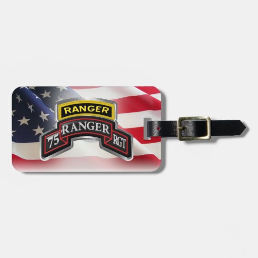 75th Ranger Regiment  Bagagelabel (Voorkant horizontaal)
