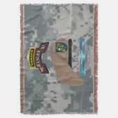 75th Ranger Regiment Combat Veteran Camo  Deken (Voorkant Verticaal)