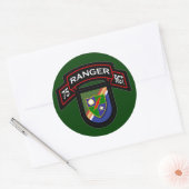 75th Ranger Regiment - Luchtvaart Ronde Sticker (Envelop)