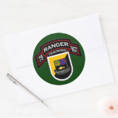 75th Ranger Regiment - Luchtvaart - Training 1 Ronde Sticker (Envelop)
