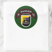 75th Ranger Regiment - Luchtvaart - Training 1 Ronde Sticker (Tas)
