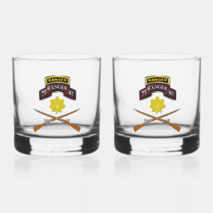 75th Ranger Regiment Majoor MAJ Whisky Glas