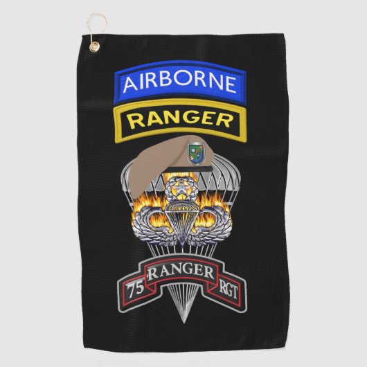 75th Ranger Regiment Ranger "Sua Sponte" Golfhanddoek (Voorkant)