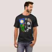 75th Ranger Regiment Skull Unit Crest RLTW Beret V T-shirt (Voorkant volledig)