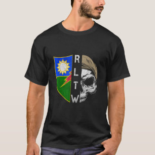 75th Ranger Regiment Skull Unit Crest RLTW Beret V T-shirt