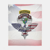 75th Ranger Regiment Veteraan Fleece Deken (Voorkant)