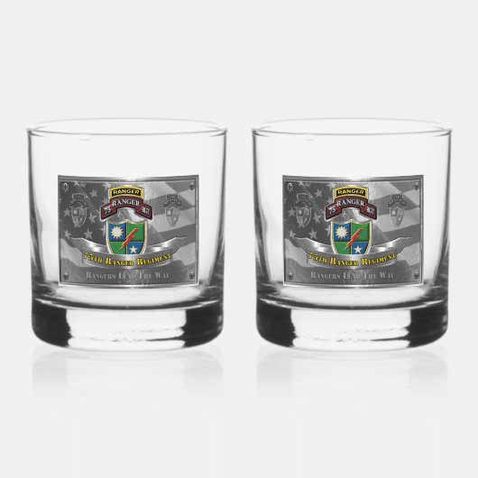 75th Ranger Regiment  Whisky Glas (Voorkant)