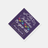 75th Verjaardag Meest Fabulous Kleurrijke Pareltje Servet (Hoek)