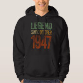 75th Verjaardag Oktober Geboren 75 jaar Legende Si Hoodie (Voorkant)