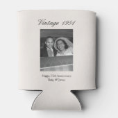 75th Wedding Anniversary Party Favor Custom Photo Blikjeskoeler (Achterkant)