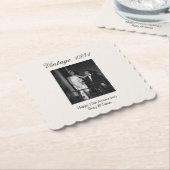 75th Wedding Anniversary Party Personalized Photo Kartonnen Onderzetters (Gebogen)