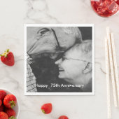 75th Wedding Jubileum Aangepaste foto Napkins Servet (Insitu)