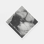 75th Wedding Jubileum Aangepaste foto Napkins Servet (Hoek)