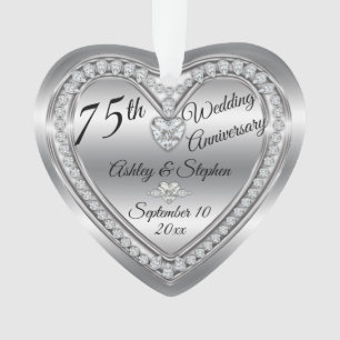 75th Wedding Jubileum Diamond Foto Keepomwille Ornament
