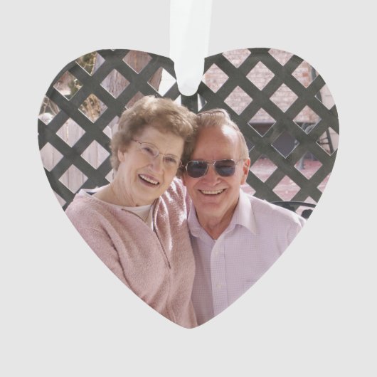 75th Wedding Jubileum Diamond Foto Keepomwille Ornament (achterkant)