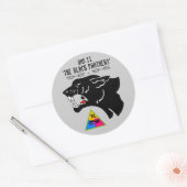761e TANKBATALJON, BLACK PANTHERS, TWEEDE WERELDOO Ronde Sticker (Envelop)