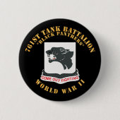 761e Tankbataljon - Black Panthers - WOII Ronde Button 5,7 Cm (Voorkant)