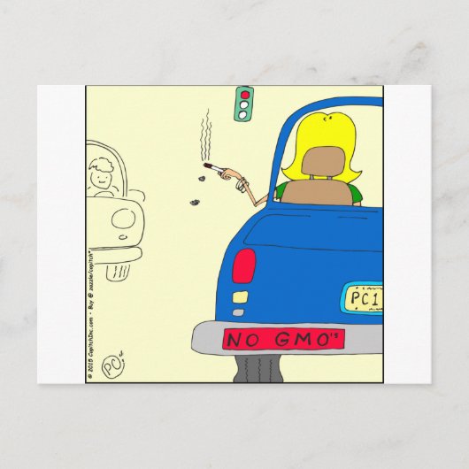 765 Geen GGO-rookdame Briefkaart (Voorkant)