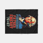 76 67 George Washington Grondlegger Geschiedenis F Fleece Deken (Voorkant (Horizontaal))