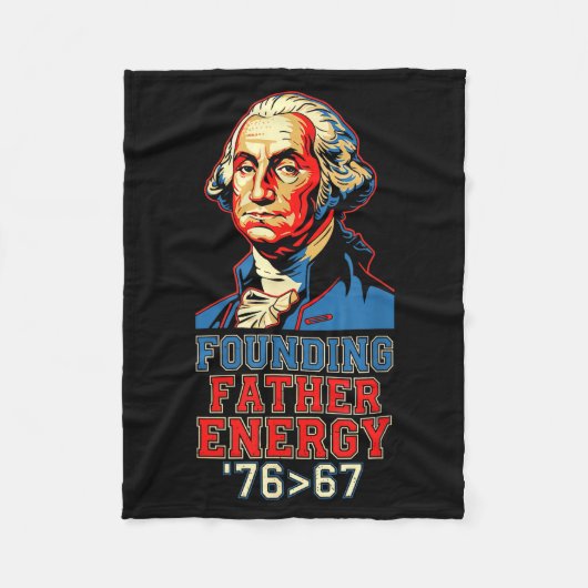 76 67 George Washington Grondlegger Geschiedenis F Fleece Deken (Voorkant)