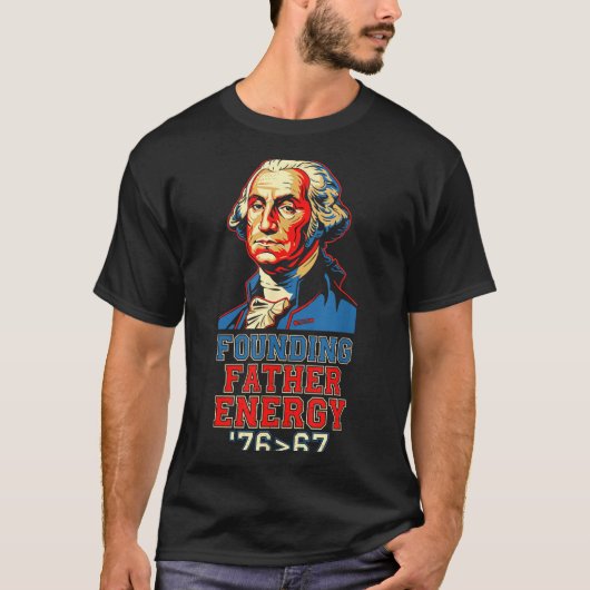 76 67 George Washington Vader van de stichting Ges T-shirt (Voorkant)