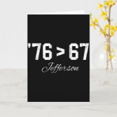 76 > 67 Jefferson, Six Seven Meme  Kaart (Gele Bloem)