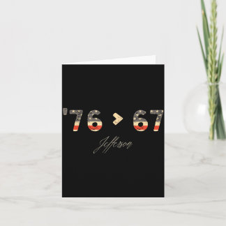 76 > 67 Jefferson Six Seven Meme Voor Gen Alpha  Kaart