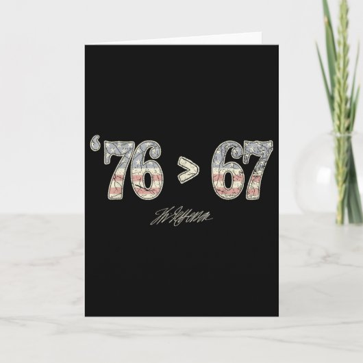 76 67 Thomas Jefferson Zes Zeven 6 7 Meme Gen Alph Kaart (Voorkant)