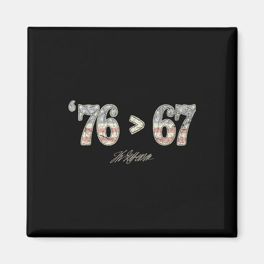 76 67 Thomas Jefferson Zes Zeven 6 7 Meme Gen Alph Magneet (Voorkant)
