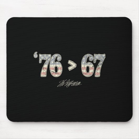 76 67 Thomas Jefferson Zes Zeven 6 7 Meme Gen Alph Muismat (Voorkant)